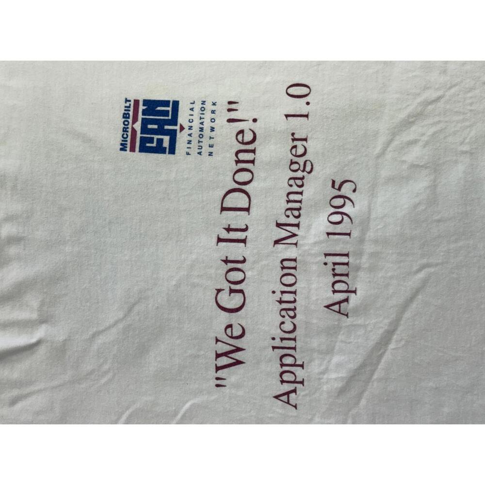 Vintage Computer Tech Tee 1995 Microbilt Fan App … - image 5